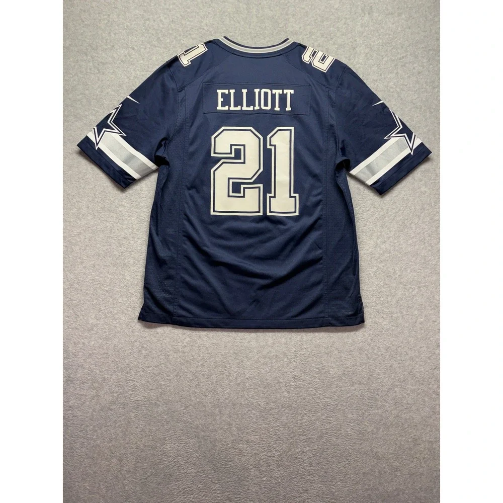 Nike NFL Dallas Cowboys Ezekiel Elliott 21 Jersey Navy Blue Mens Large 67NM-DCGH